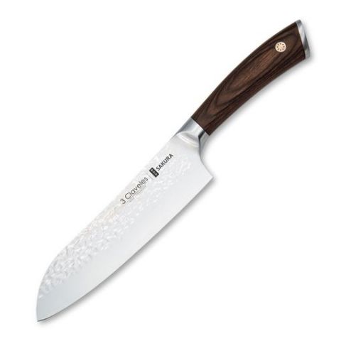 CUCHILLO SAKURA SANTOKU 17,5 3 CLAVELES