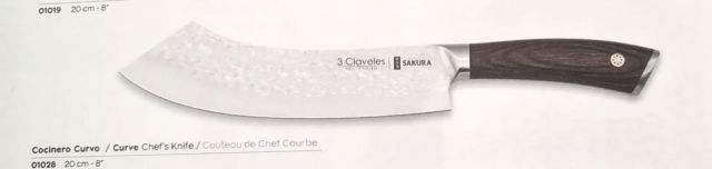 CUCHILLO SAKURA 20 Cm HOJA CURBA