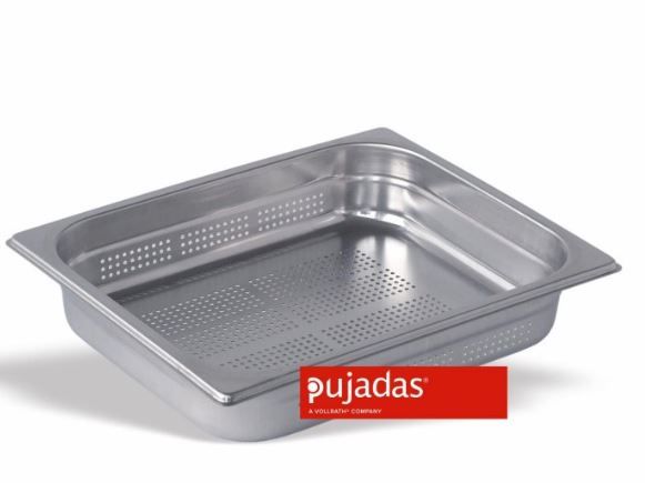 CUBETA GN INOX PERFORADA 1/2 X 65mm 3,7L